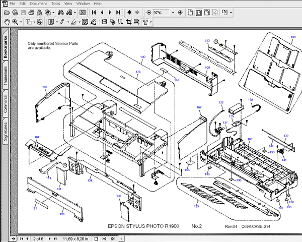 Epson Photo R1900 printer Parts List New! - Service Manuals download