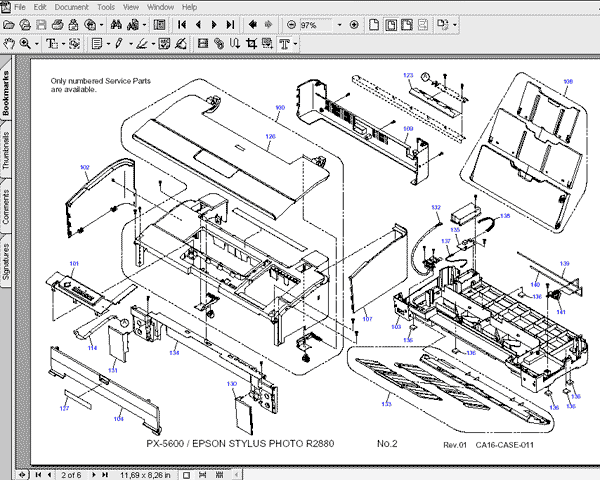 Epson Stylus R2880 printer Parts List  <font color=red>New!</font>