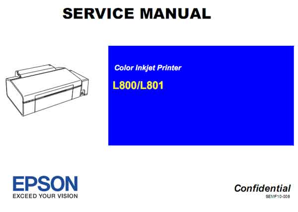 Epson <b>L800, L801</b> printers Service Manual
