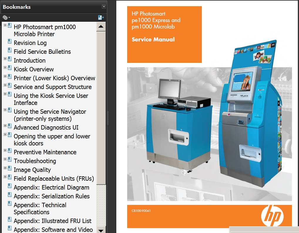 HP Photosmart PE1000 Express and PM1000 Microlab  Service Manual