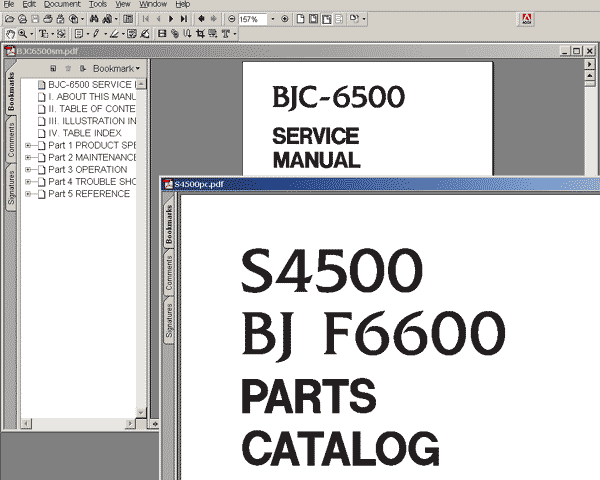 Canon S4500 printer<br> Service Manual and Parts Catalog