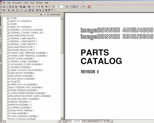 CANON iR330, iR400 Parts Catalog