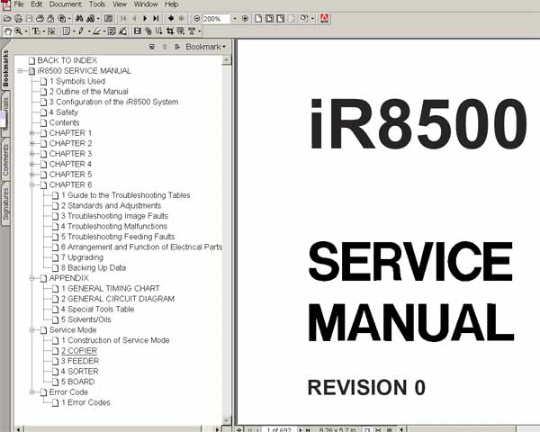 CANON iR8500 Service Manual