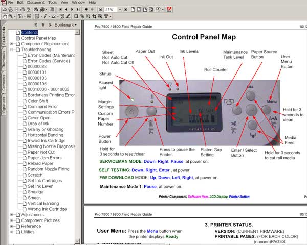Epson Stylus Pro 7800, 9800 Printer <br>Field Repair Guide