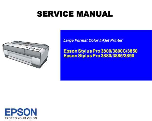 Pro 3800, 3850, 3880, 3885, 3890  plotters Service Manual, Circuit Diagrams and Parts List <font color=red>New!</font>