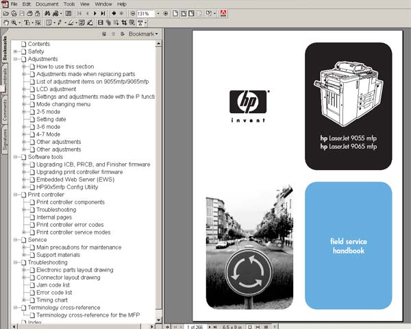 HP LaserJet 9055, 9065 MFP<br> field service handbook