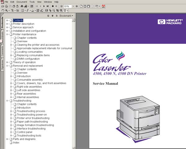 HP Color LaserJet 4500 Series Printers<br> Service Manual