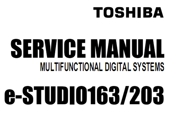 e-Studio 163, 203, DP-1640 Service Manual, Parts Catalog, Firmware update tool, Service Handbook, Owners manual