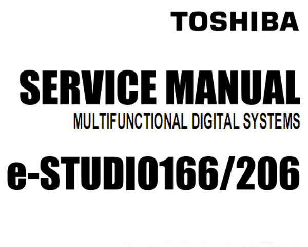 e-Studio 166, 206, DP-1660 Service Manual, Parts Catalog, Service Handbook