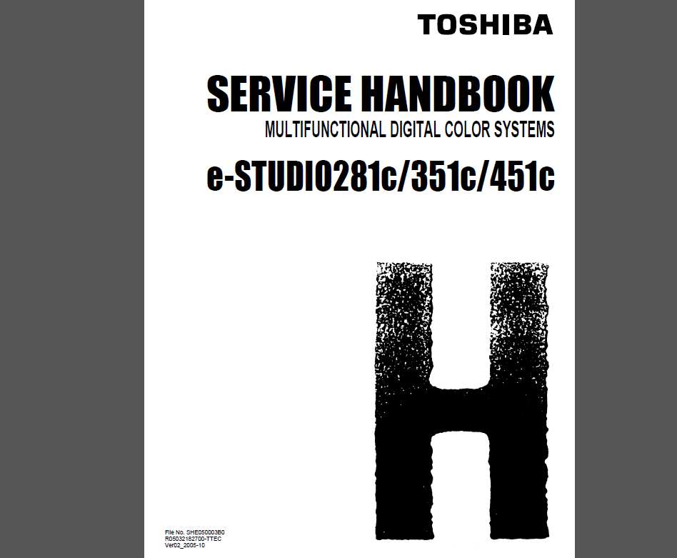 e-Studio 281c, 351c, 451c Service Handbook